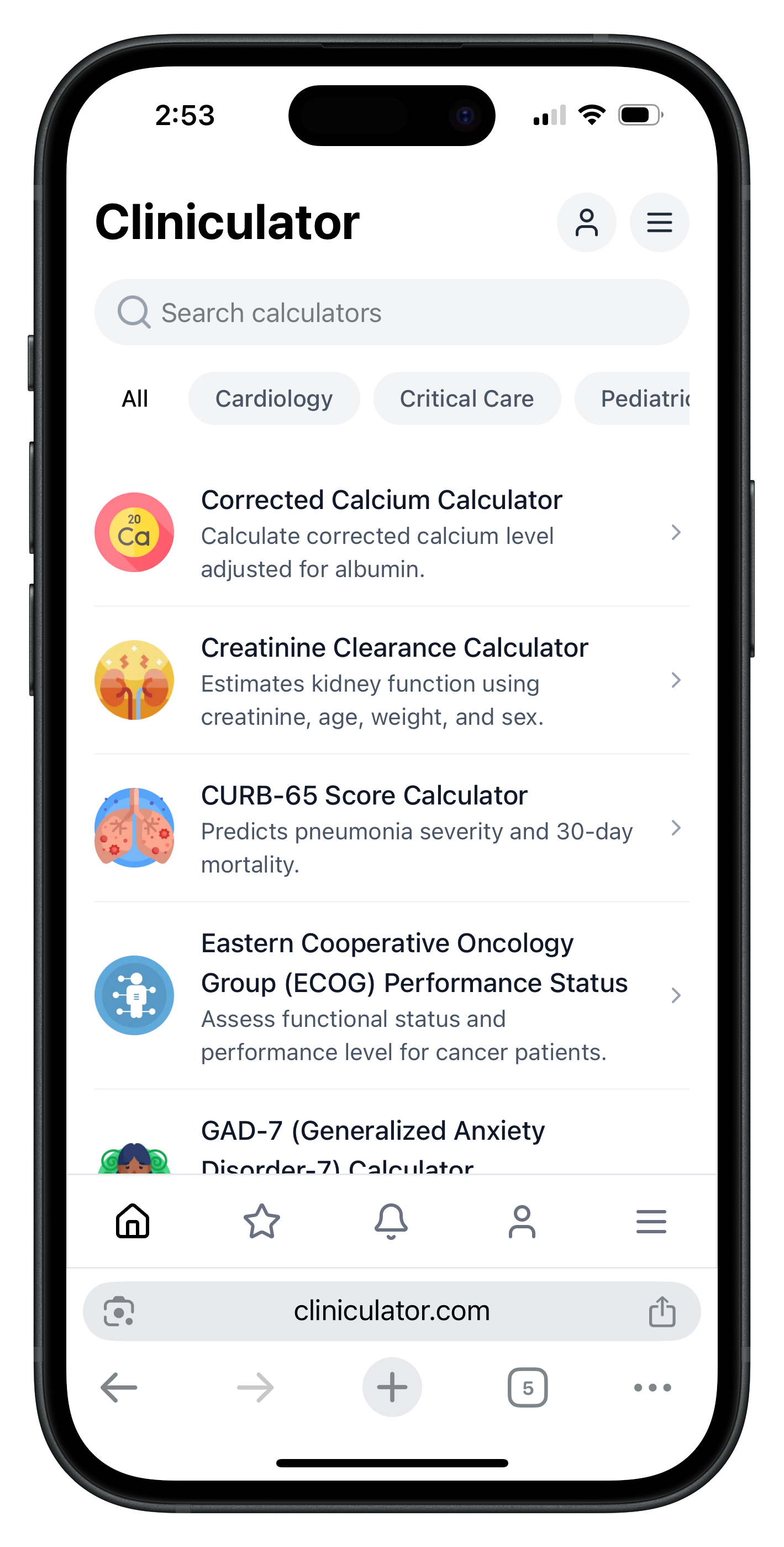 Cliniculator.com - Medical calculators platform